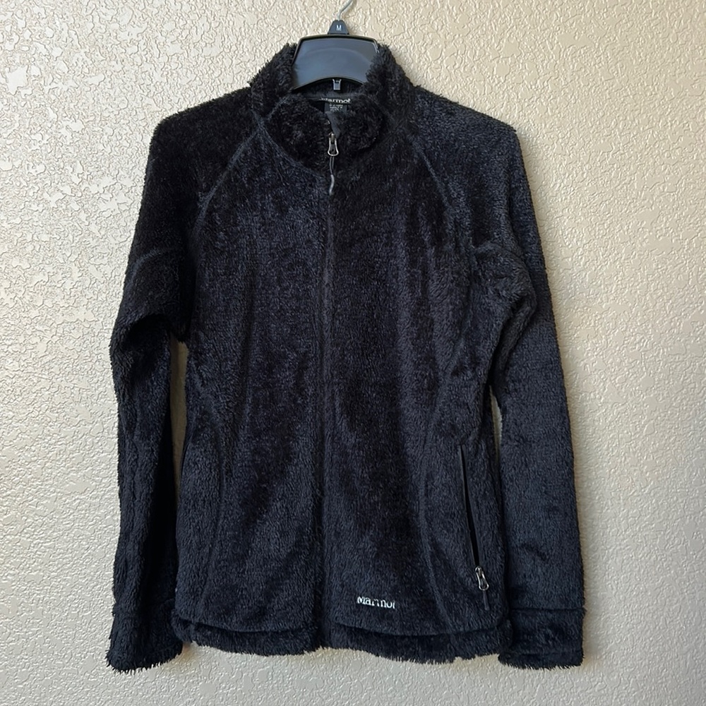 Marmot fuzzy zip up jacket